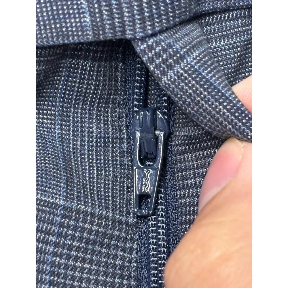 Banana Republic Mens Slim Fit Blue Glen Check Plaid Dress Pants 34x30 Stretch